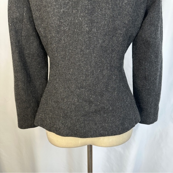 Vintage Fundamental Things Blazer Womens Petite Size 6 100% Pure New Wool Gray‎ - Picture 7 of 13